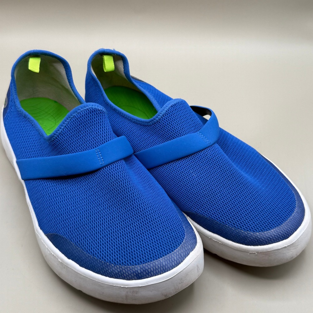 OOFOS OOmg Low Mesh Women 10 Blue Recovery Slip On Shoes Q2-4302018-6